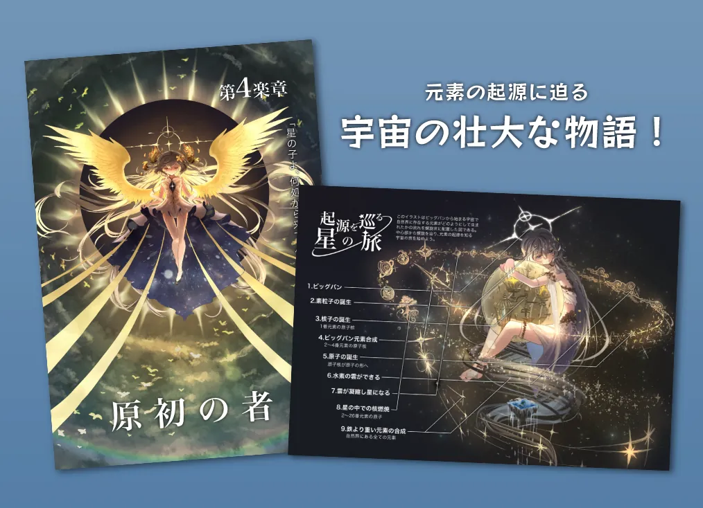 宇宙の物語の章のページ